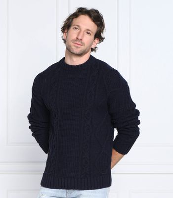 HUGO - Sweter męski ze sklepu: Gomez Fashion Store w kategorii: Swetry męskie - zdjęcie 874714-BD9-10338_BU225M000341410