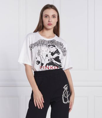 Pinko - Bluzka damska na wiosnę ze sklepu: Gomez Fashion Store w kategorii: Bluzki damskie - zdjęcie 874714-BD9-10338_PI225W000018004