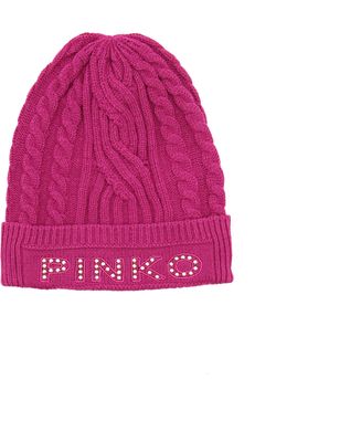 Czapka zimowa damska na wiosnę Pinko ze sklepu: Gomez Fashion Store w kategorii: Czapki zimowe damskie - zdjęcie 874714-BD9-10338_PI225W000199748