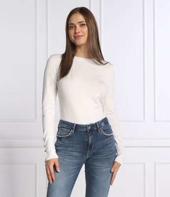 Sweter damski bez wzorów Guess ze sklepu: Gomez Fashion Store w kategorii: Swetry damskie - zdjęcie 874714-BD9-10338_GJ225W000112H47