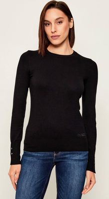 Sweter damski bez wzorów Guess ze sklepu: Gomez Fashion Store w kategorii: Swetry damskie - zdjęcie 874714-BD9-10338_GJ225W000112058