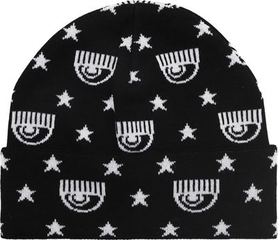 Czapka zimowa damska jesienny Chiara Ferragni ze sklepu: Gomez Fashion Store w kategorii: Czapki zimowe damskie - zdjęcie 874714-BD9-10338_CF225W000021012