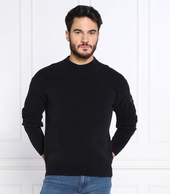 Sweter męski klasyczny BOSS ORANGE ze sklepu: Gomez Fashion Store w kategorii: Swetry męskie - zdjęcie 874714-BD9-10338_BO225M000127001
