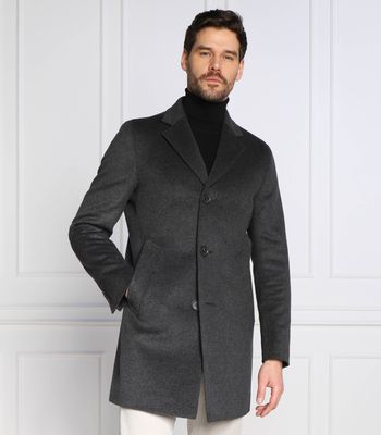 Płaszcz męski na jesień w stylu klasycznym Oscar Jacobson ze sklepu: Gomez Fashion Store w kategorii: Płaszcze męskie - zdjęcie 874714-BD9-10338_OJ225M000027040