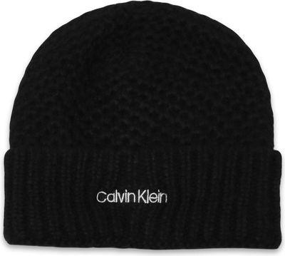 Czapka zimowa damska Calvin Klein ze sklepu: Gomez Fashion Store w kategorii: Czapki zimowe damskie - zdjęcie 874714-BD9-10338_CK225W000125284
