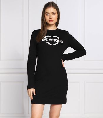 Sukienka elegancka Love Moschino ze sklepu: Gomez Fashion Store w kategorii: Sukienki - zdjęcie 874714-BD9-10338_LM225W000068074