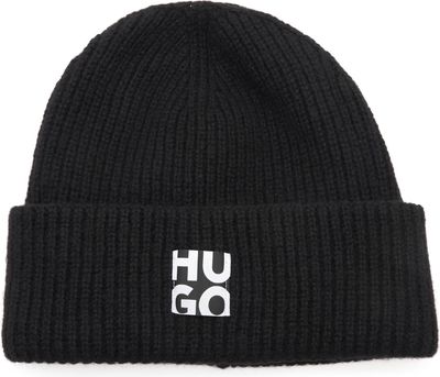 Czapka zimowa damska jesienny HUGO ze sklepu: Gomez Fashion Store w kategorii: Czapki zimowe damskie - zdjęcie 874714-BD9-10338_BU225W000150001
