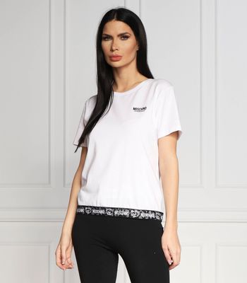Bluzka damska z napisami Moschino Underwear ze sklepu: Gomez Fashion Store w kategorii: Bluzki damskie - zdjęcie 874714-BD9-10338_MU225W000006011
