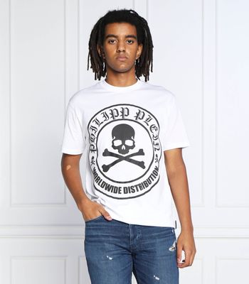 Philipp Plein - T-shirt męski na lato ze sklepu: Gomez Fashion Store w kategorii: T-shirty męskie - zdjęcie 874714-BD9-10338_PN225M000062102