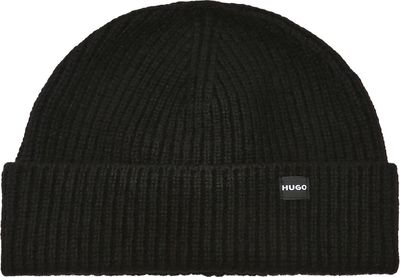 Czapka zimowa damska casualowa HUGO ze sklepu: Gomez Fashion Store w kategorii: Czapki zimowe damskie - zdjęcie 874714-BD9-10338_BU231W000063001