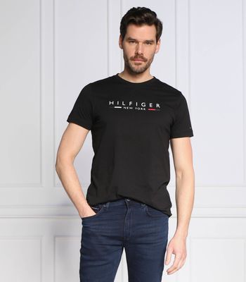 T-shirt męski casualowy Tommy Hilfiger ze sklepu: Gomez Fashion Store w kategorii: T-shirty męskie - zdjęcie 874714-BD9-10338_TH231M000070D12
