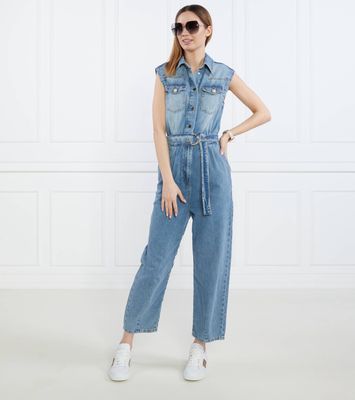 Kombinezon damski casualowy na wiosnę Liu Jo ze sklepu: Gomez Fashion Store w kategorii: Kombinezony damskie - zdjęcie 874714-BD9-10338_LJ231W000026P80