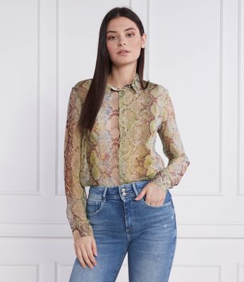 Koszula damska na jesień Guess ze sklepu: Gomez Fashion Store w kategorii: Koszule damskie - zdjęcie 874714-BD9-10338_GJ231W000041M47