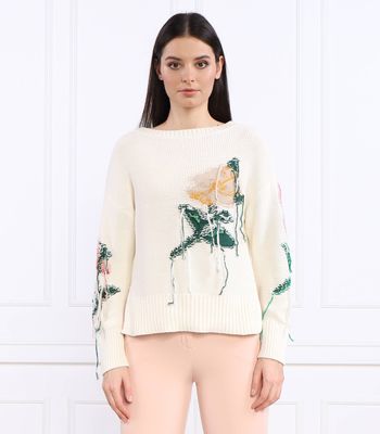 Sweter damski na zimę Twinset ze sklepu: Gomez Fashion Store w kategorii: Swetry damskie - zdjęcie 874714-BD9-10338_TS231W000010299