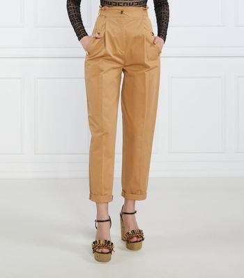 Spodnie damskie na lato Elisabetta Franchi ze sklepu: Gomez Fashion Store w kategorii: Spodnie damskie - zdjęcie 874714-BD9-10338_EF231W000057587