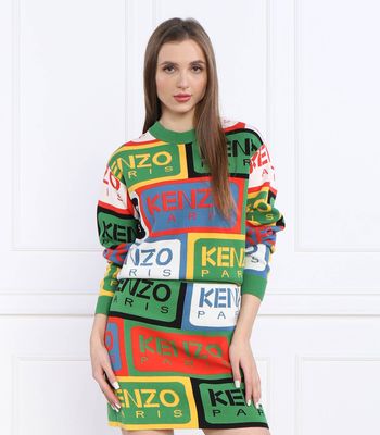 Sweter damski casual Kenzo ze sklepu: Gomez Fashion Store w kategorii: Swetry damskie - zdjęcie 874714-BD9-10338_KE232W000007098