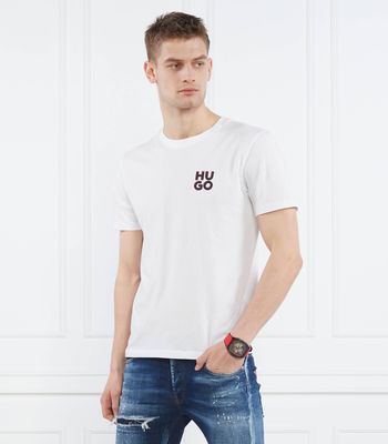 HUGO - T-shirt męski na lato ze sklepu: Gomez Fashion Store w kategorii: T-shirty męskie - zdjęcie 874714-BD9-10338_BU232M000009960