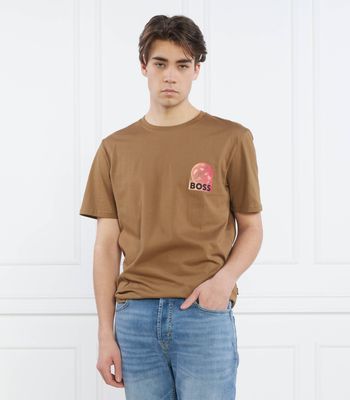 T-shirt męski casual BOSS ORANGE ze sklepu: Gomez Fashion Store w kategorii: T-shirty męskie - zdjęcie 874714-BD9-10338_BO232M000079280
