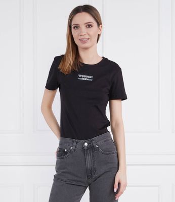 Calvin Klein Jeans - Bluzka damska casual ze sklepu: Gomez Fashion Store w kategorii: Bluzki damskie - zdjęcie 874714-BD9-10338_CJ232W000104A81