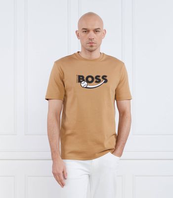 BOSS BLACK - T-shirt męski w stylu młodzieżowym ze sklepu: Gomez Fashion Store w kategorii: T-shirty męskie - zdjęcie 874714-BD9-10338_BB232M000261260