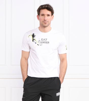 EA7 - T-shirt męski letni ze sklepu: Gomez Fashion Store w kategorii: T-shirty męskie - zdjęcie 874714-BD9-10338_E7232M000210100