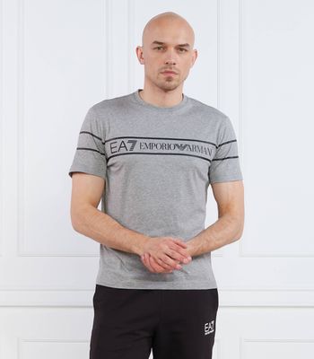 T-shirt męski na lato EA7 ze sklepu: Gomez Fashion Store w kategorii: T-shirty męskie - zdjęcie 874714-BD9-10338_E7232M000212390