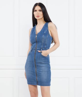 Sukienka wiosenna Guess ze sklepu: Gomez Fashion Store w kategorii: Sukienki - zdjęcie 874714-BD9-10338_GJ232W000080N43