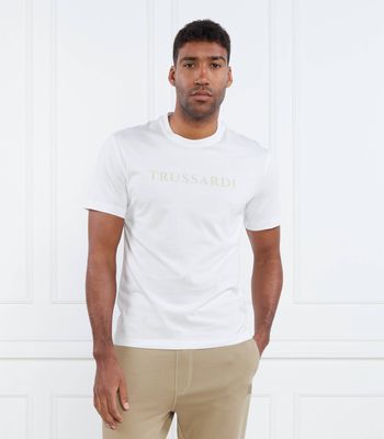 Trussardi - T-shirt męski na lato ze sklepu: Gomez Fashion Store w kategorii: T-shirty męskie - zdjęcie 874714-BD9-10338_TJ232M000016111