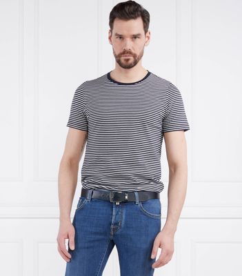 T-shirt męski klasyczny Oscar Jacobson ze sklepu: Gomez Fashion Store w kategorii: T-shirty męskie - zdjęcie 874714-BD9-10338_OJ232M000003039