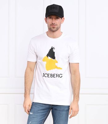 T-shirt męski Iceberg ze sklepu: Gomez Fashion Store w kategorii: T-shirty męskie - zdjęcie 874714-BD9-10338_II232M000013101