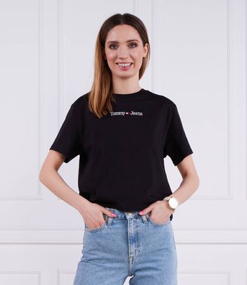 Bluzka damska z napisami Tommy Jeans ze sklepu: Gomez Fashion Store w kategorii: Bluzki damskie - zdjęcie 874714-BD9-10338_TM232W000060D44