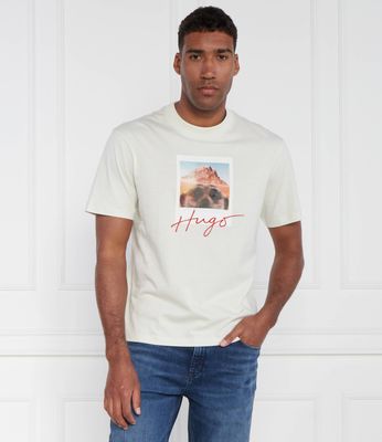 T-shirt męski na lato HUGO ze sklepu: Gomez Fashion Store w kategorii: T-shirty męskie - zdjęcie 874714-BD9-10338_BU234M000083333