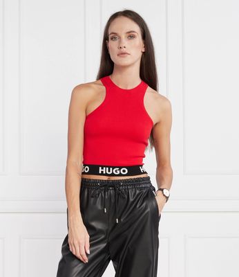 HUGO - Bluzka damska ze sklepu: Gomez Fashion Store w kategorii: Bluzki damskie - zdjęcie 874714-BD9-10338_BU234W000056693