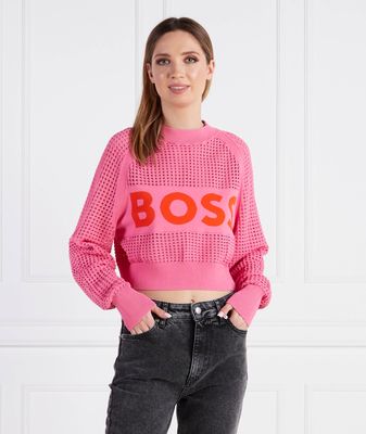 BOSS BLACK - Sweter damski zimowy ze sklepu: Gomez Fashion Store w kategorii: Swetry damskie - zdjęcie 874714-BD9-10338_BB234W000066668