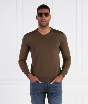 Sweter męski jesienny BOSS BLACK ze sklepu: Gomez Fashion Store w kategorii: Swetry męskie - zdjęcie 874714-BD9-10338_BB234M000153361