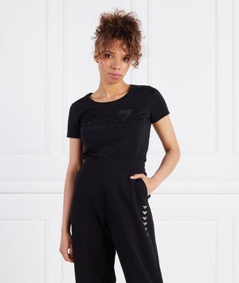 Bluzka damska na wiosnę w stylu młodzieżowym EA7 ze sklepu: Gomez Fashion Store w kategorii: Bluzki damskie - zdjęcie 874714-BD9-10338_E7235W000078012