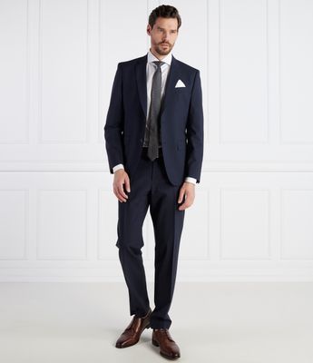 BOSS BLACK - Garnitur męski jesienny elegancki ze sklepu: Gomez Fashion Store w kategorii: Garnitury męskie - zdjęcie 874714-BD9-10338_BB232M000318480