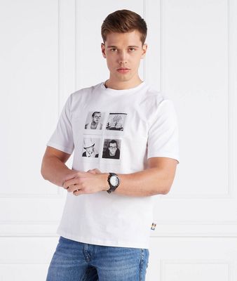 T-shirt męski w stylu klasycznym BOSS BLACK ze sklepu: Gomez Fashion Store w kategorii: T-shirty męskie - zdjęcie 874714-BD9-10338_BB232M000333100
