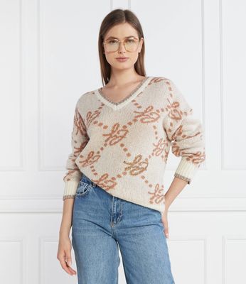 Sweter damski na zimę Liu Jo ze sklepu: Gomez Fashion Store w kategorii: Swetry damskie - zdjęcie 874714-BD9-10338_LJ235W000101R83