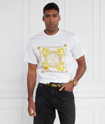 T-shirt męski letni Versace Jeans Couture ze sklepu: Gomez Fashion Store w kategorii: T-shirty męskie - zdjęcie 874714-BD9-10338_VR235M000020A10