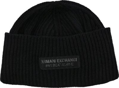 Czapka zimowa damska na zimę Armani Exchange ze sklepu: Gomez Fashion Store w kategorii: Czapki zimowe damskie - zdjęcie 874714-BD9-10338_AX235M000133020