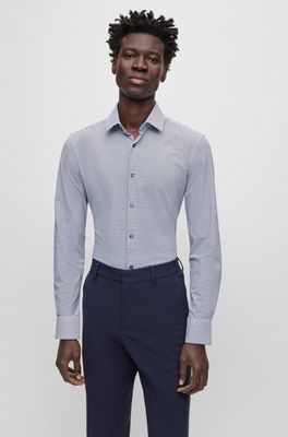Koszula męska na wiosnę elegancka BOSS BLACK ze sklepu: Gomez Fashion Store w kategorii: Koszule męskie - zdjęcie 874714-BD9-10338_BB235M000183404