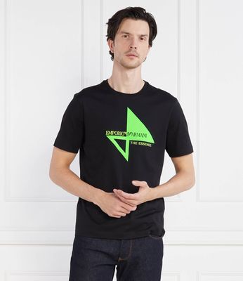 Emporio Armani - T-shirt męski klasyczny ze sklepu: Gomez Fashion Store w kategorii: T-shirty męskie - zdjęcie 874714-BD9-10338_EA235M000055996