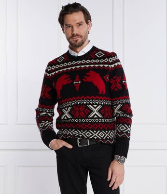 Polo Ralph Lauren - Sweter męski w stylu młodzieżowym klasyczny ze sklepu: Gomez Fashion Store w kategorii: Swetry męskie - zdjęcie 874714-BD9-10338_PR235M000169OZ2