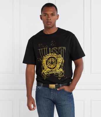 T-shirt męski na lato Just Cavalli ze sklepu: Gomez Fashion Store w kategorii: T-shirty męskie - zdjęcie 874714-BD9-10338_CA235M000059009