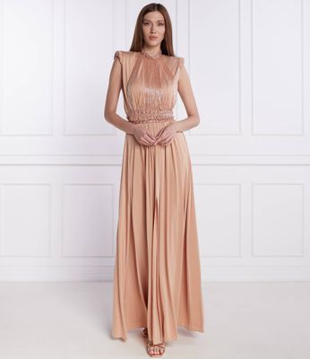 Sukienka na wiosnę elegancka Elisabetta Franchi ze sklepu: Gomez Fashion Store w kategorii: Sukienki - zdjęcie 874714-BD9-10338_EF235W000006595