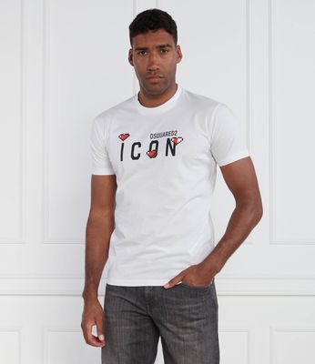 T-shirt męski na lato Dsquared2 ze sklepu: Gomez Fashion Store w kategorii: T-shirty męskie - zdjęcie 874714-BD9-10338_DQ234M000052100