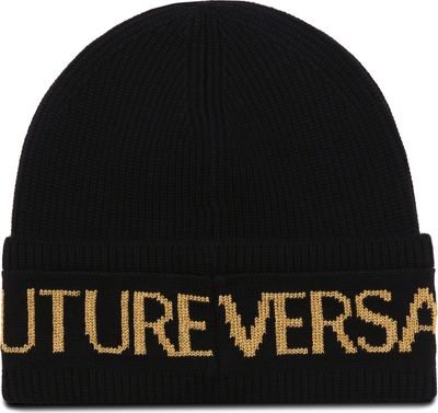 Czapka zimowa damska wiosenny Versace Jeans Couture ze sklepu: Gomez Fashion Store w kategorii: Czapki zimowe damskie - zdjęcie 874714-BD9-10338_VR235W000168A06