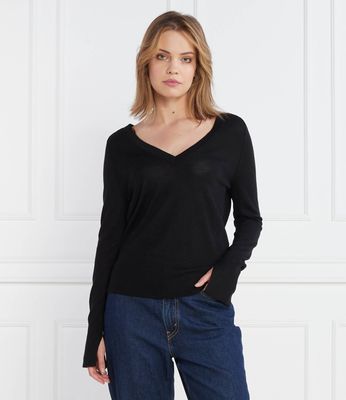 Sweter damski elegancki Calvin Klein ze sklepu: Gomez Fashion Store w kategorii: Swetry damskie - zdjęcie 874714-BD9-10338_CK235W000040A23