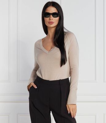 Sweter damski elegancki Calvin Klein ze sklepu: Gomez Fashion Store w kategorii: Swetry damskie - zdjęcie 874714-BD9-10338_CK235W000040384